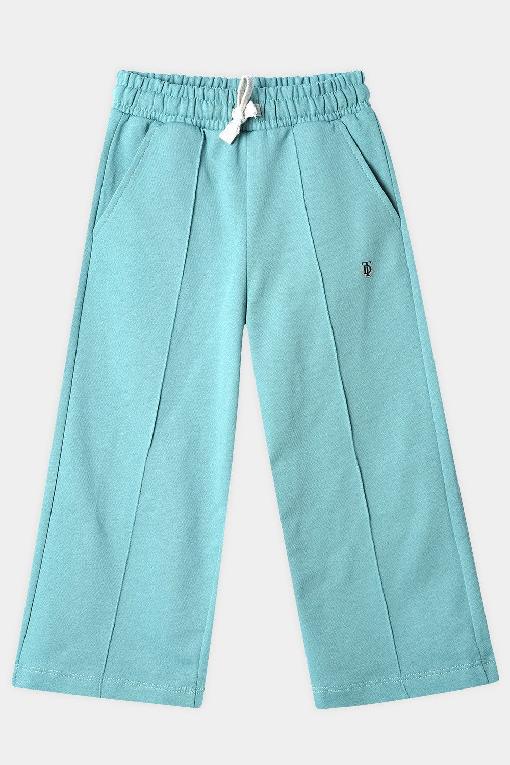 Girls' Wide-Leg Trousers –  Sea Green