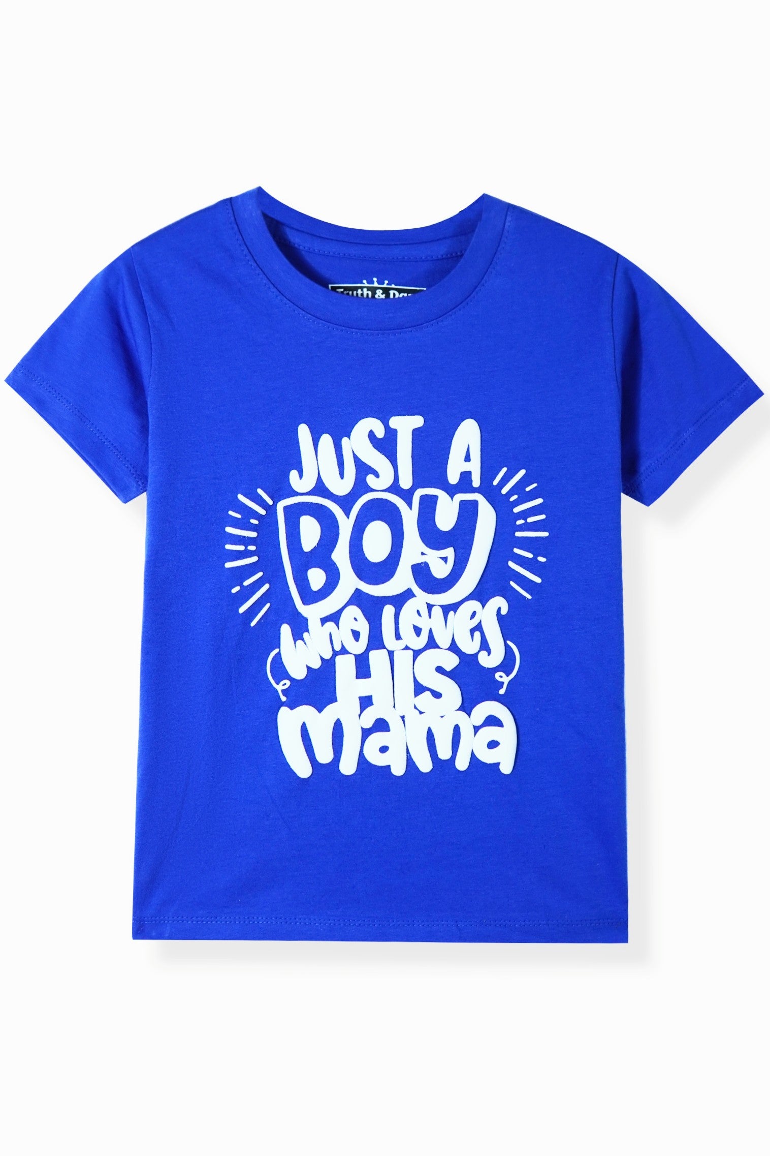 Puff Printed Tee – Just a Boy Who Loves His Mama