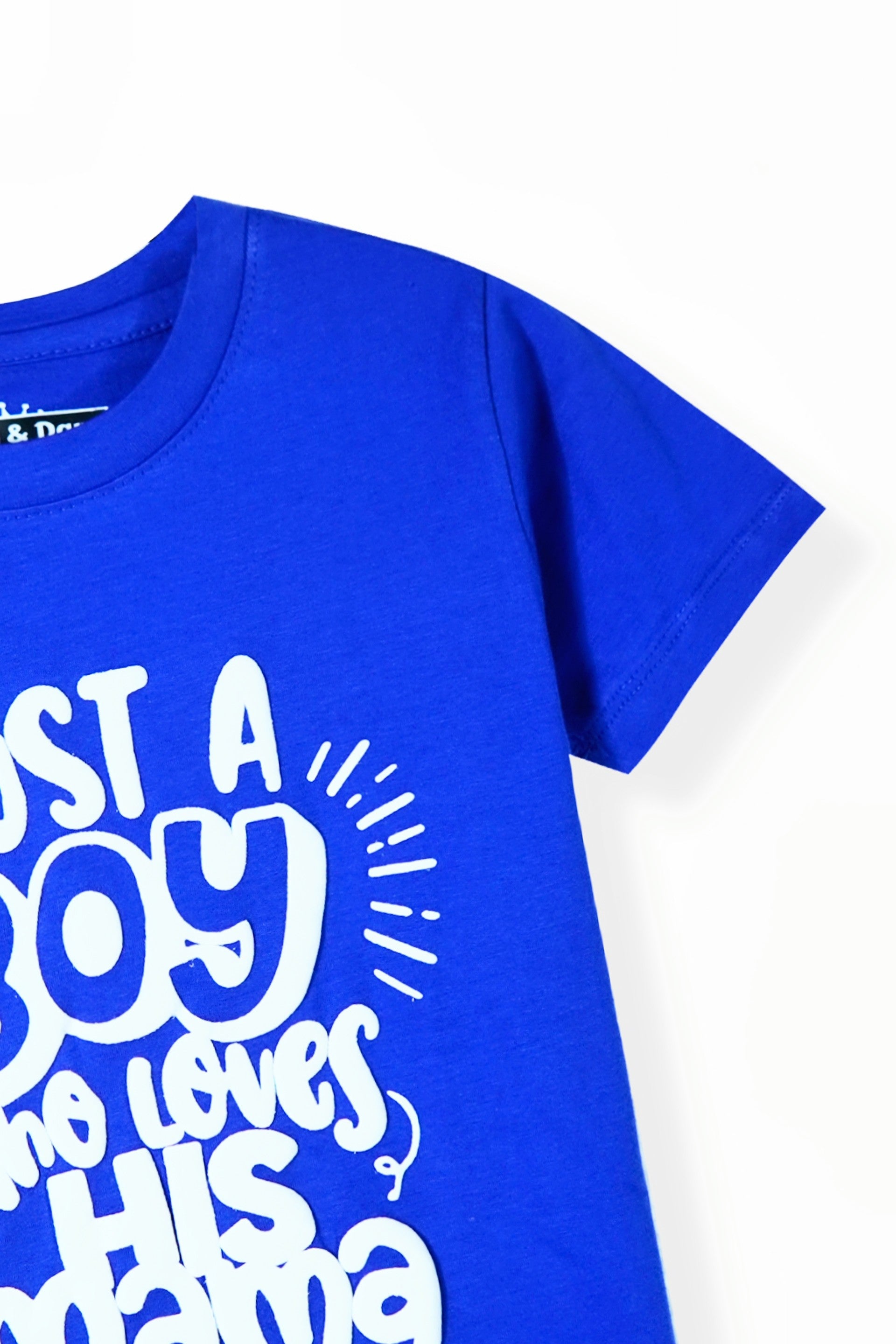 Puff Printed Tee – Just a Boy Who Loves His Mama