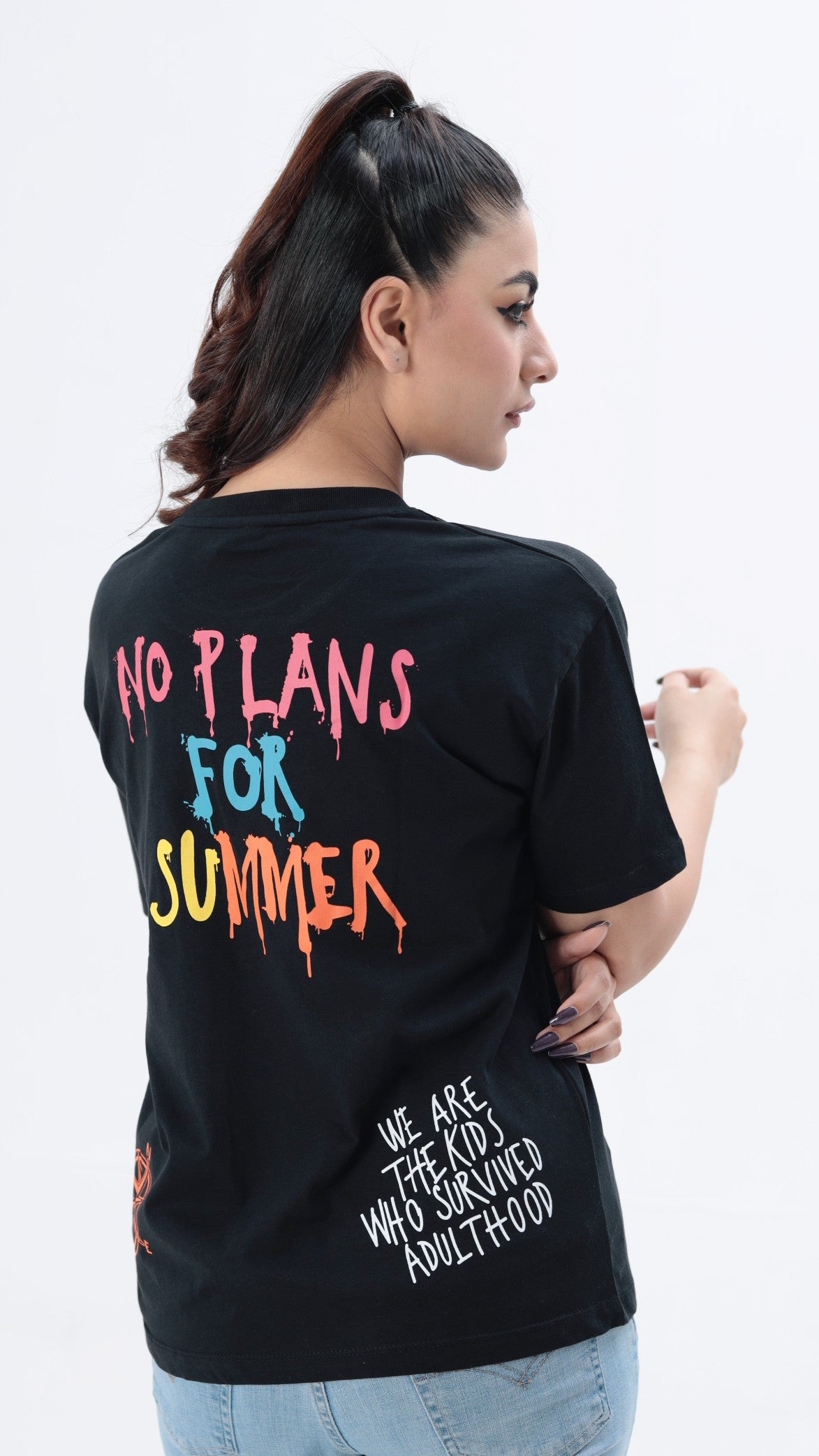 No Plans for Summers - Black Tshirt