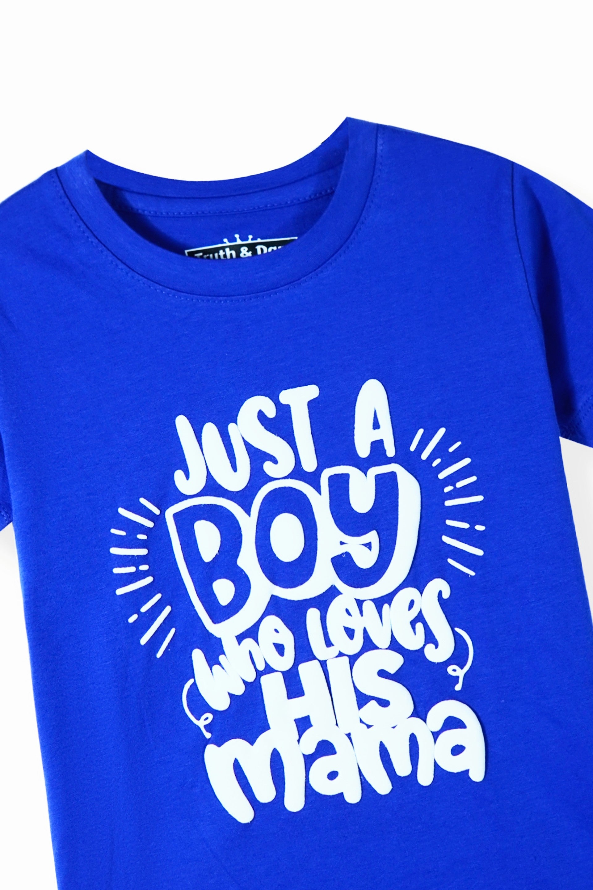 Puff Printed Tee – Just a Boy Who Loves His Mama