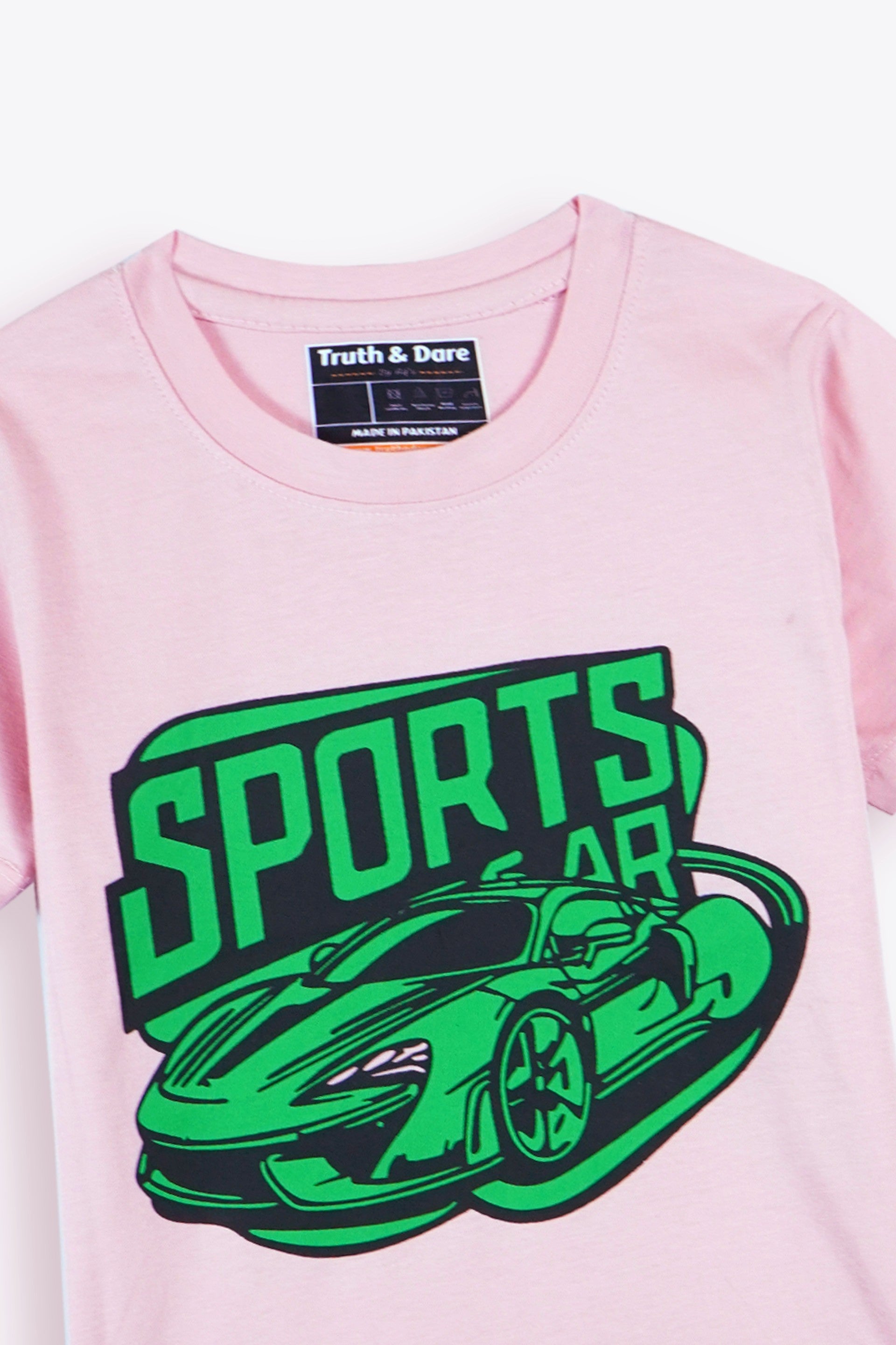 Car Print Shirt and Shorts Set – Pink