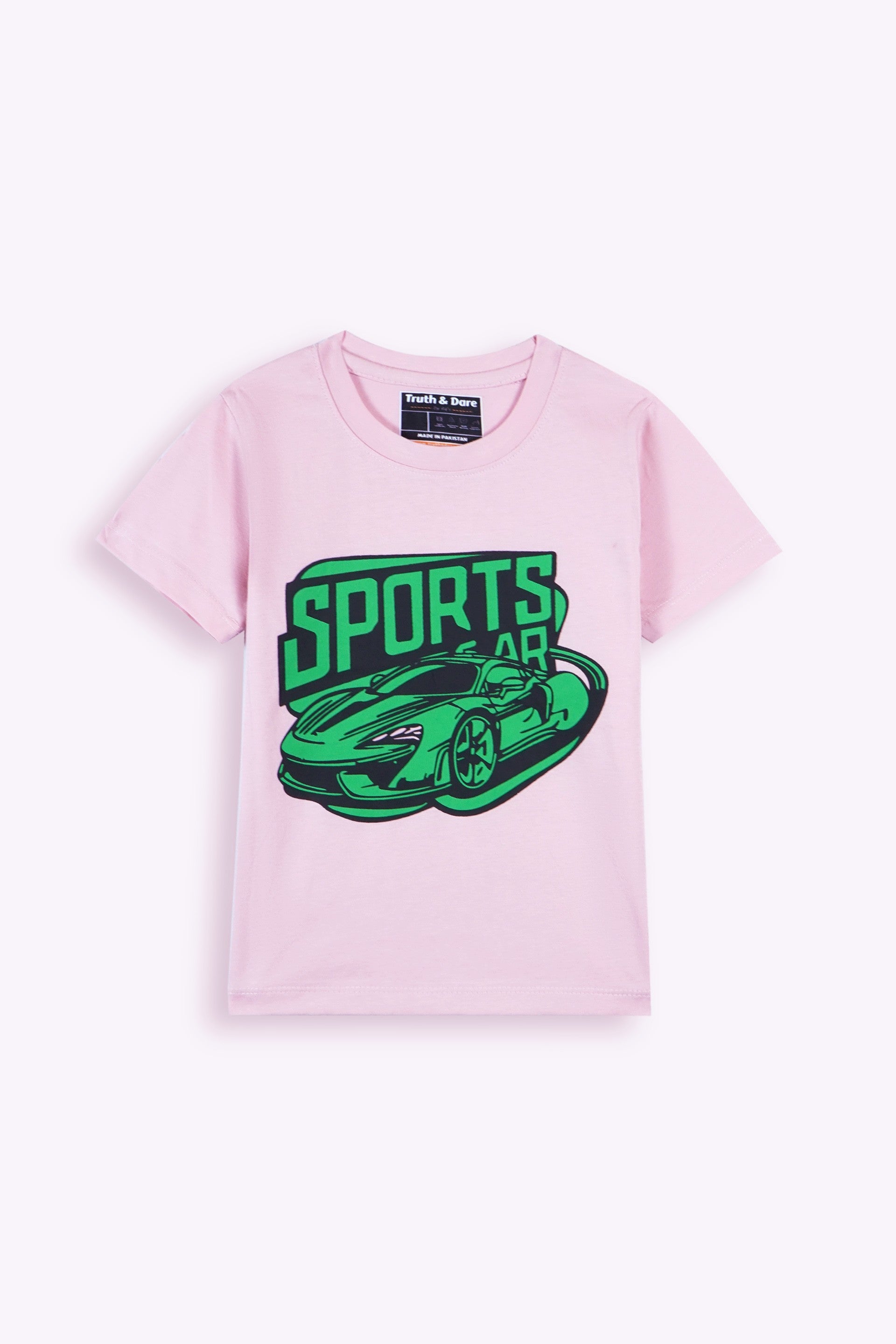 Car Print Shirt and Shorts Set – Pink