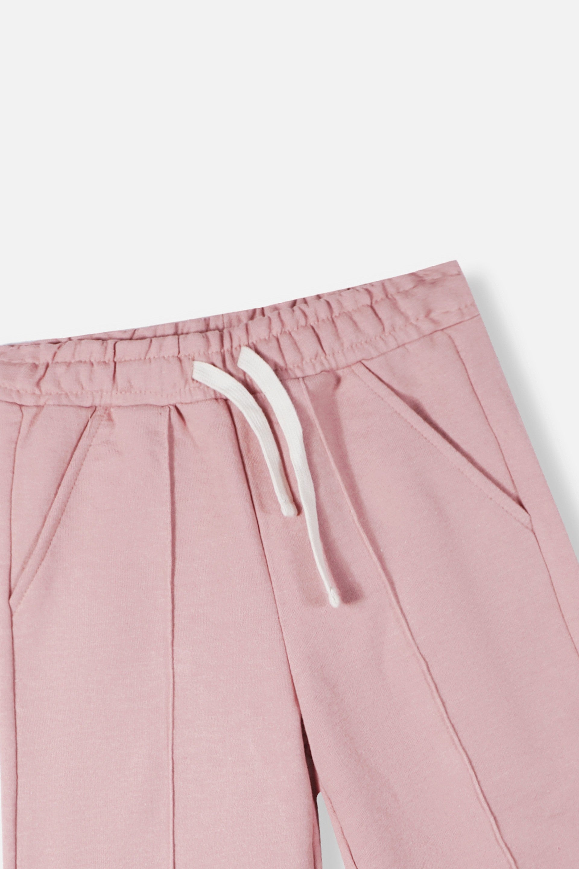 Girls' Wide-Leg Trousers – Light Pink