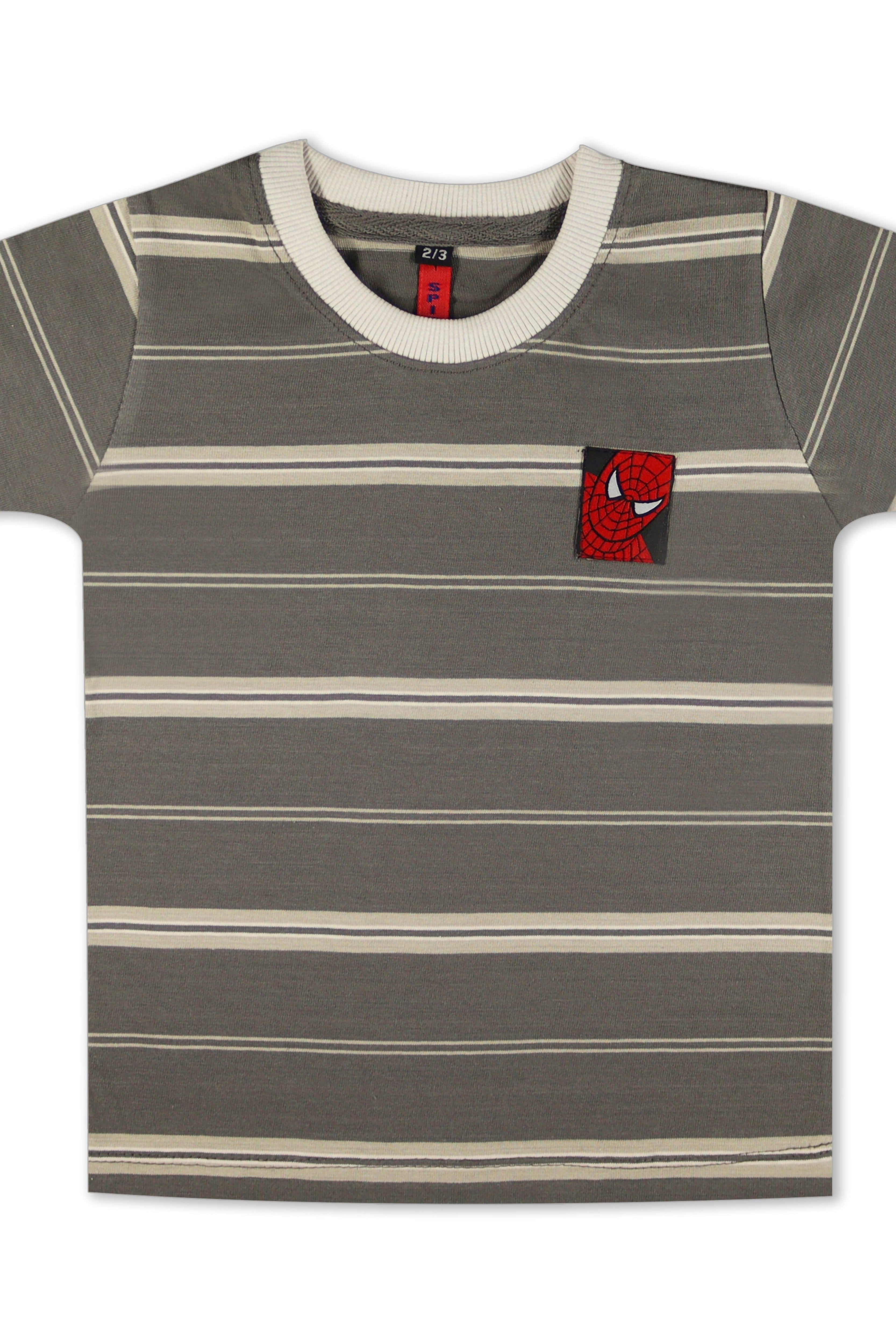 Charcoal Yarn Dyed Boys Tshirt