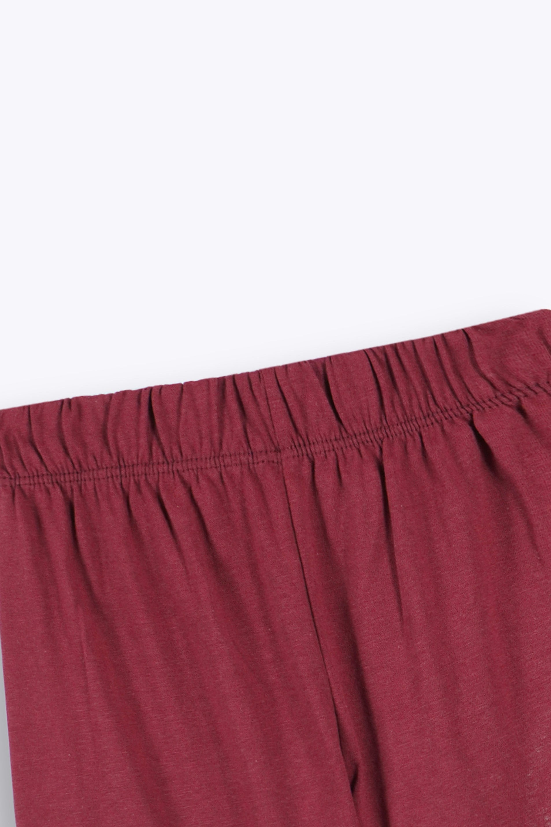 Maroon-  Shirt and Shorts Set
