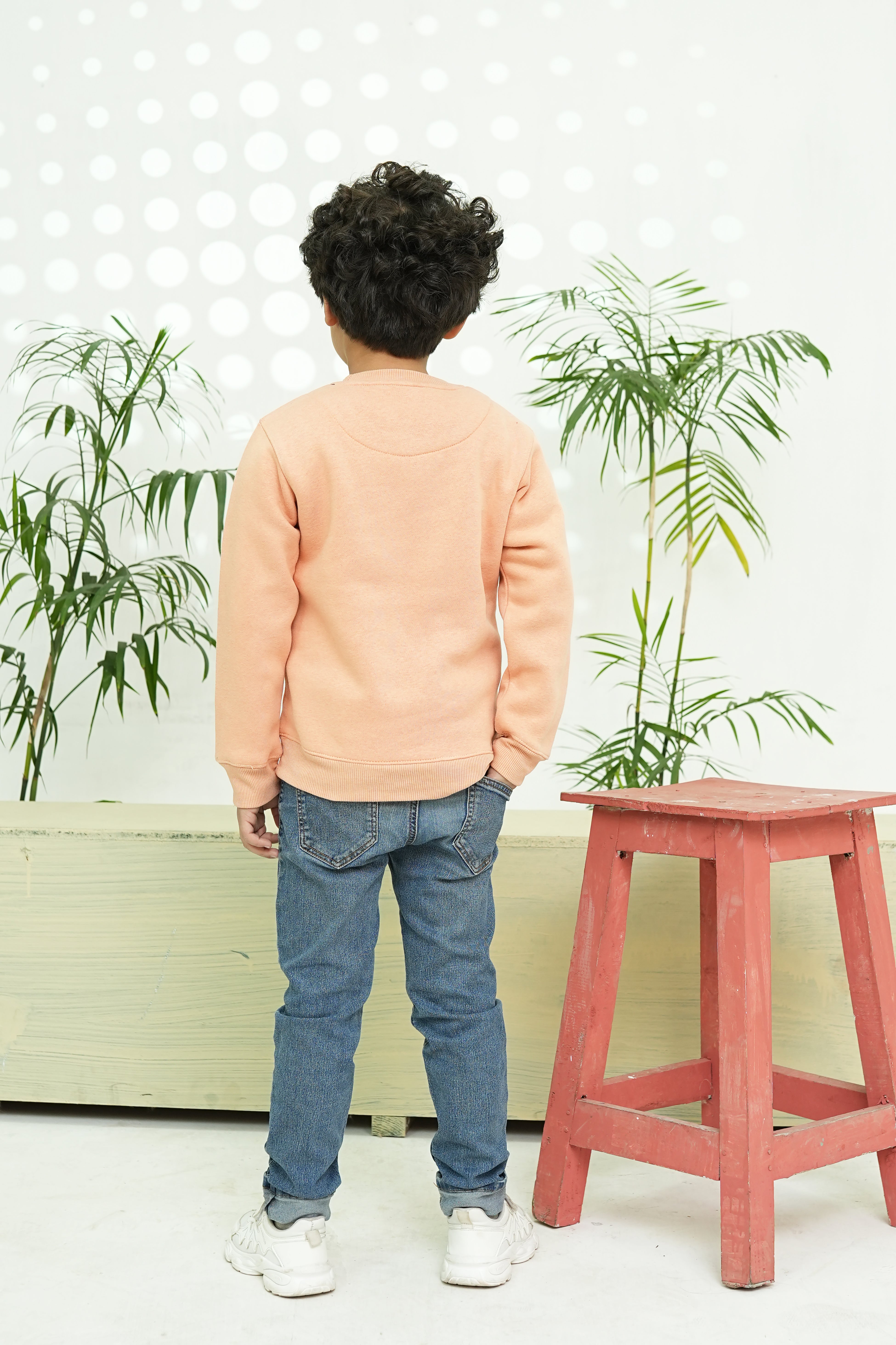 Peach Bear Printed Sweatshirt - Unisex