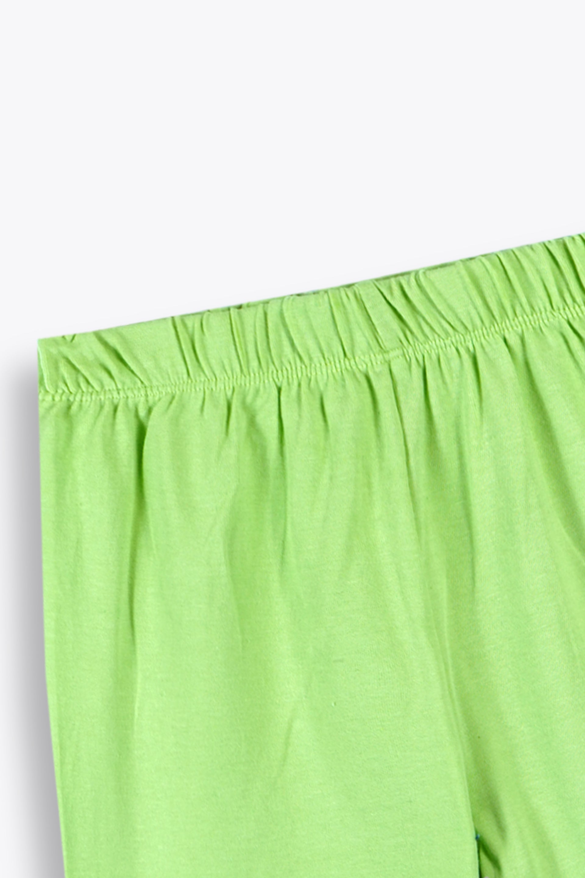 Cool Car Print Shirt and Shorts Set – Parrot Green (Boys)
