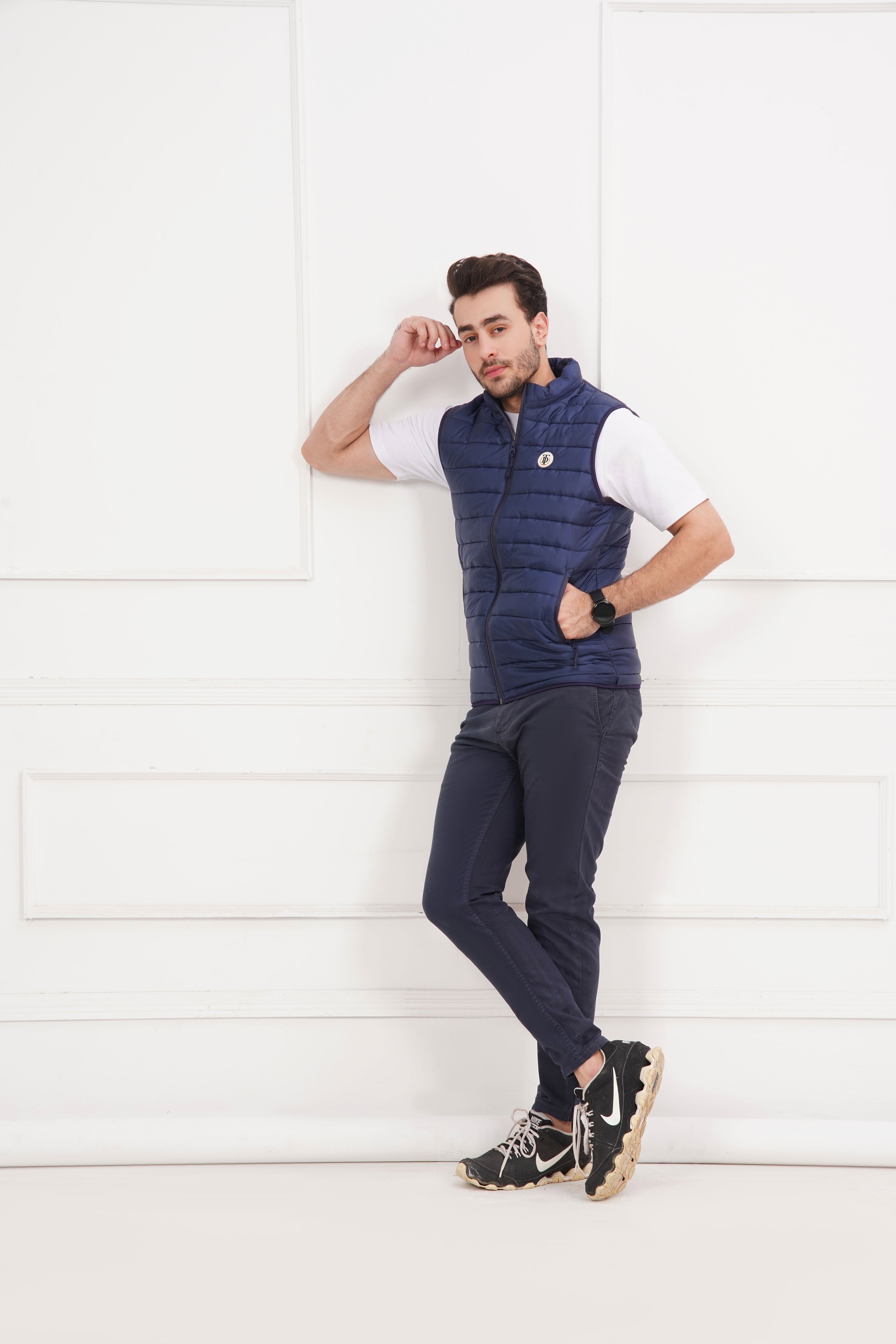 Navy Puffer Gilet