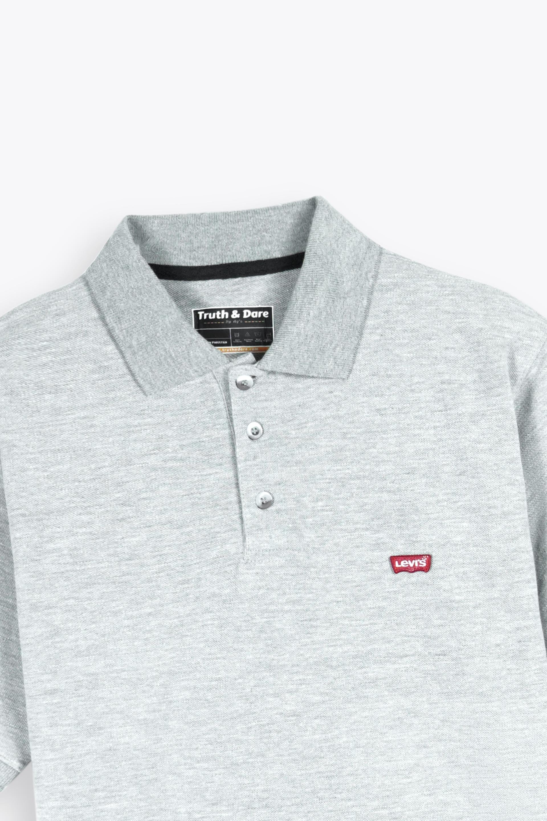 Men's Heather Grey Polo Shirt