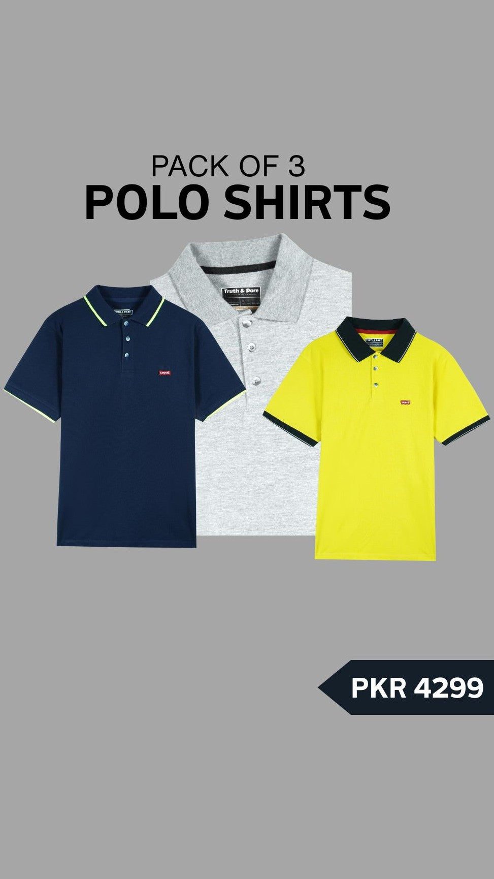 BUNDLE OF 3 POLO SHIRTS
