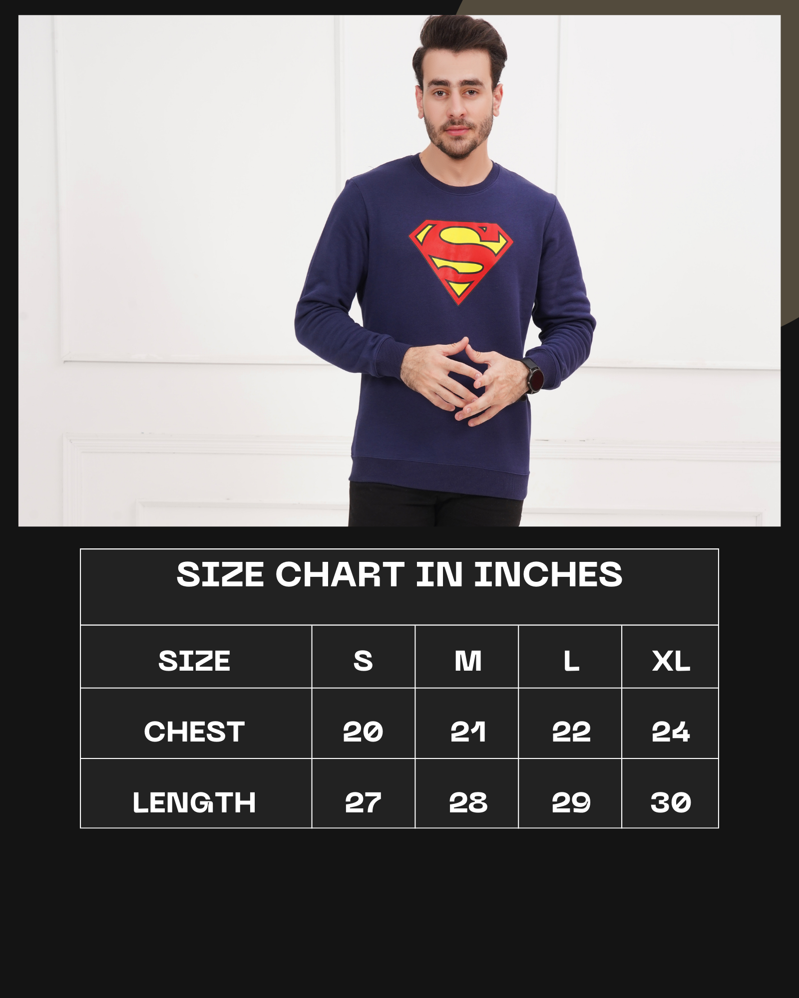 Navy Superman Sweatshirt