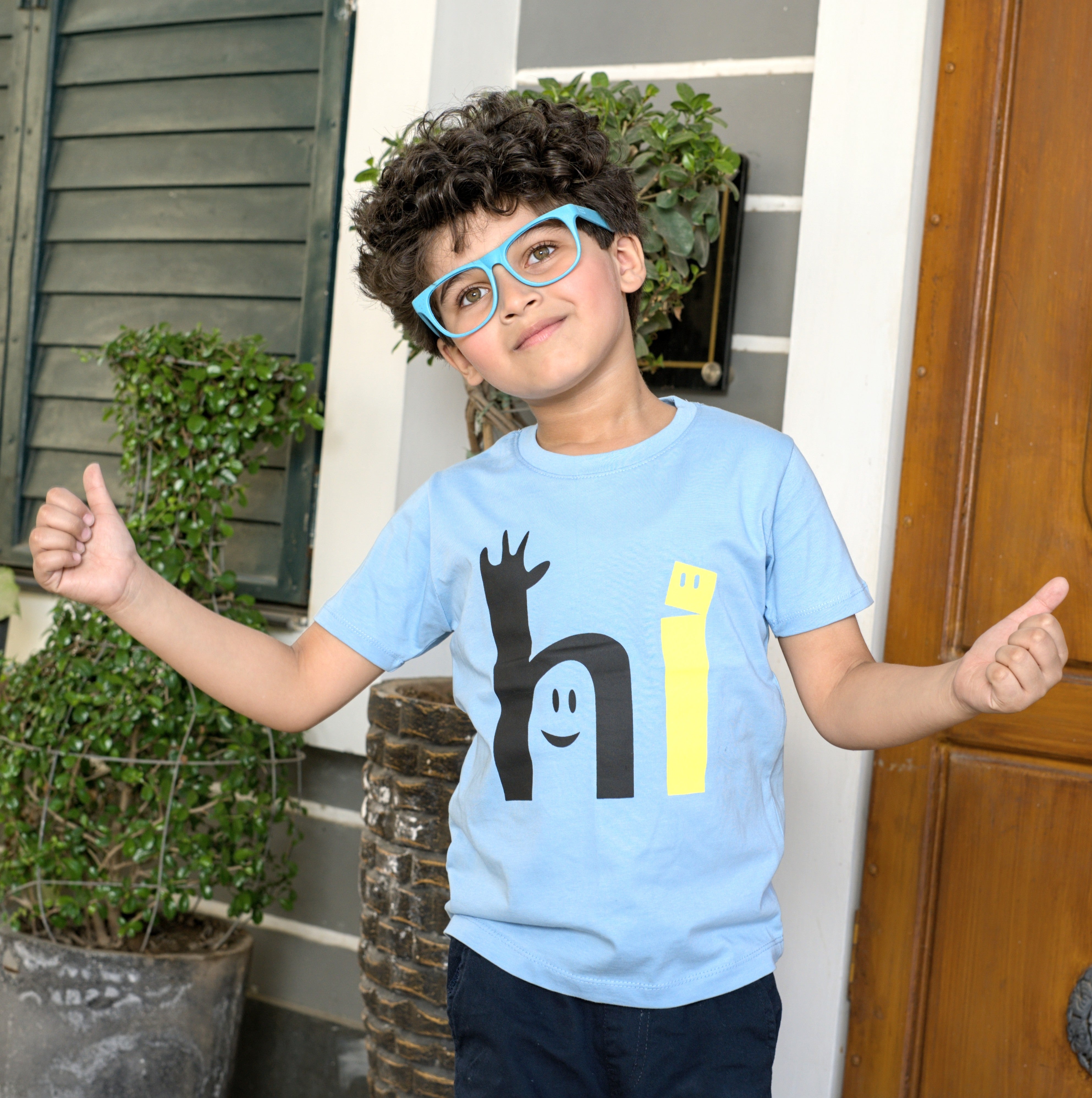 Kids Graphic T-shirt - Sky Blue