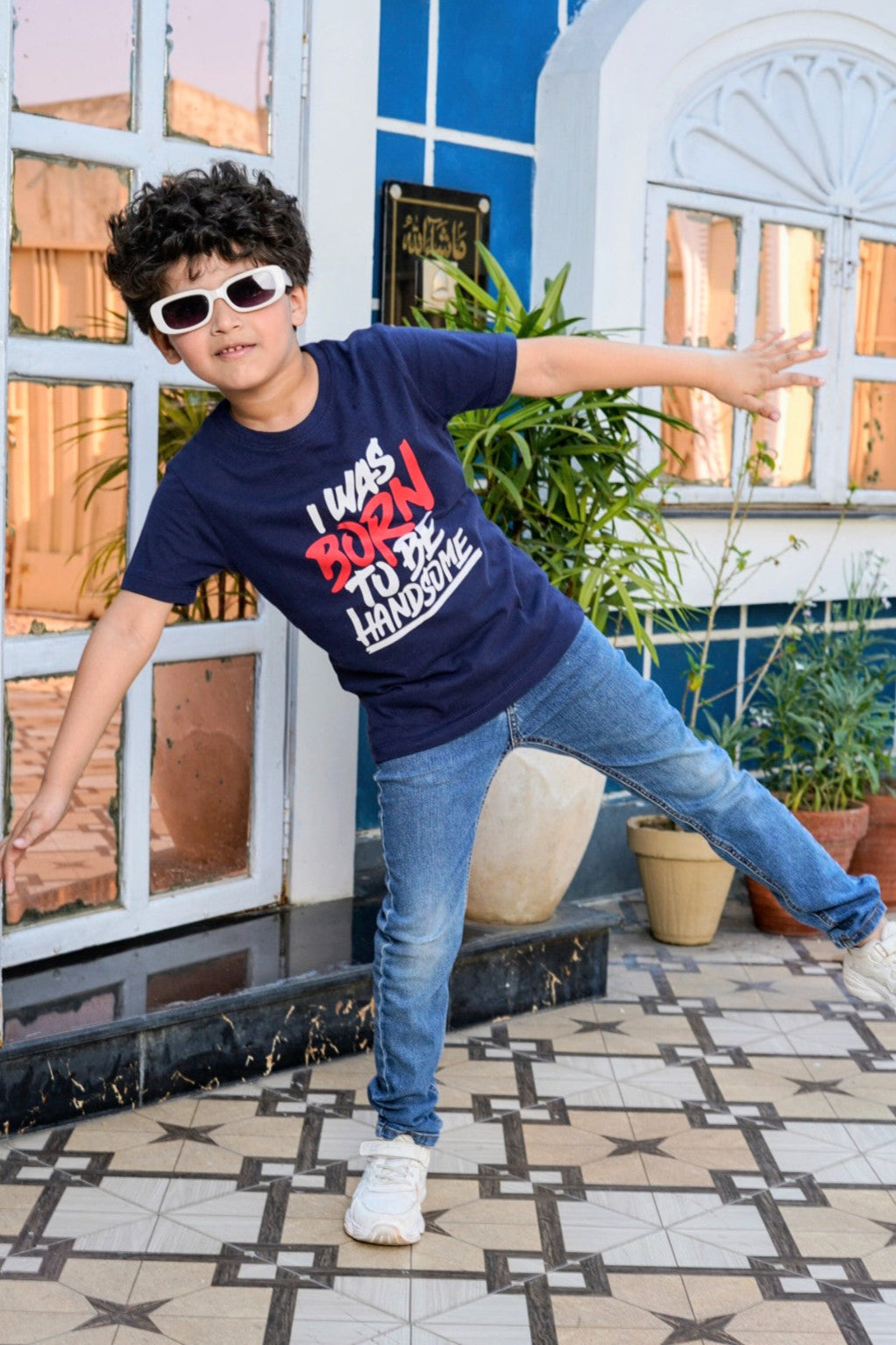 Boys Graphic T-shirt -  Navy Blue
