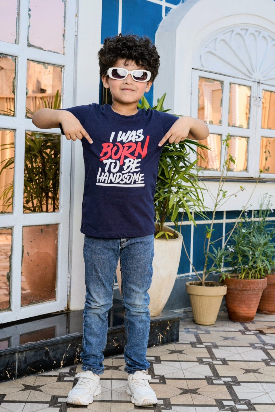 Boys Graphic T-shirt -  Navy Blue