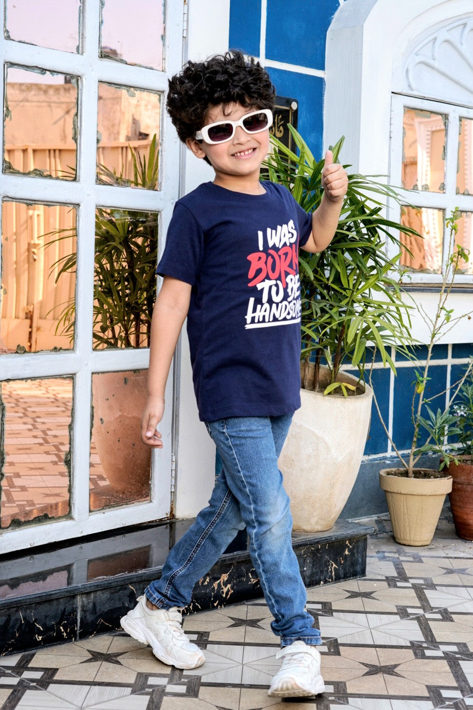 Boys Graphic T-shirt -  Navy Blue