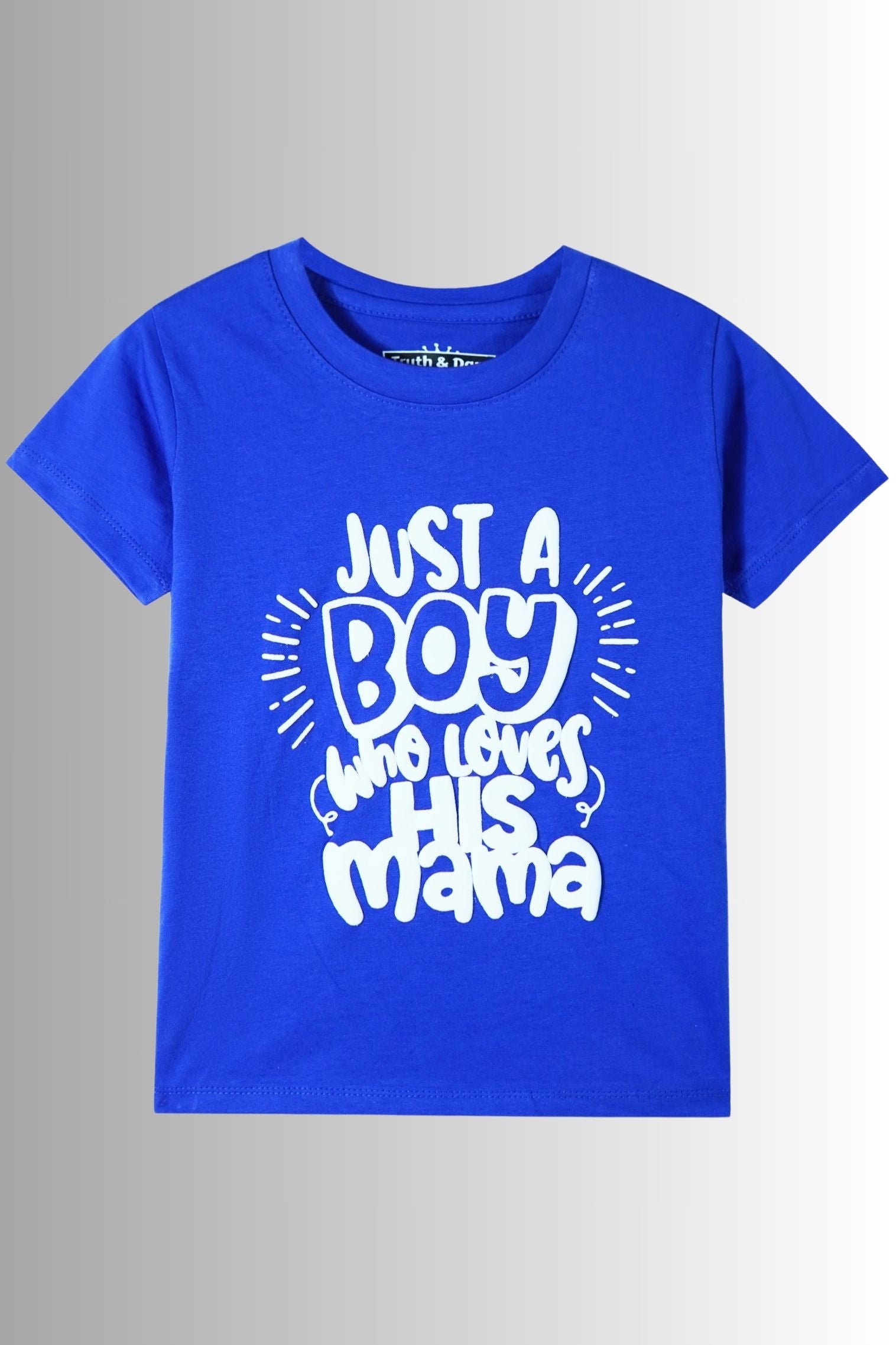 Puff Printed Tee – Just a Boy Who Loves His Mama