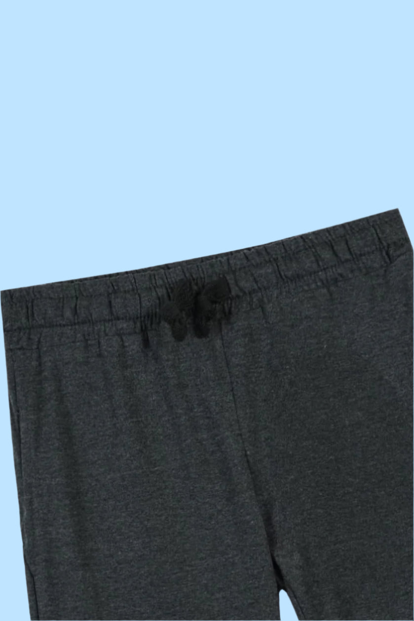 Grey Charcoal Regular Fit Basic Shorts for Kids (1–10 Years)
