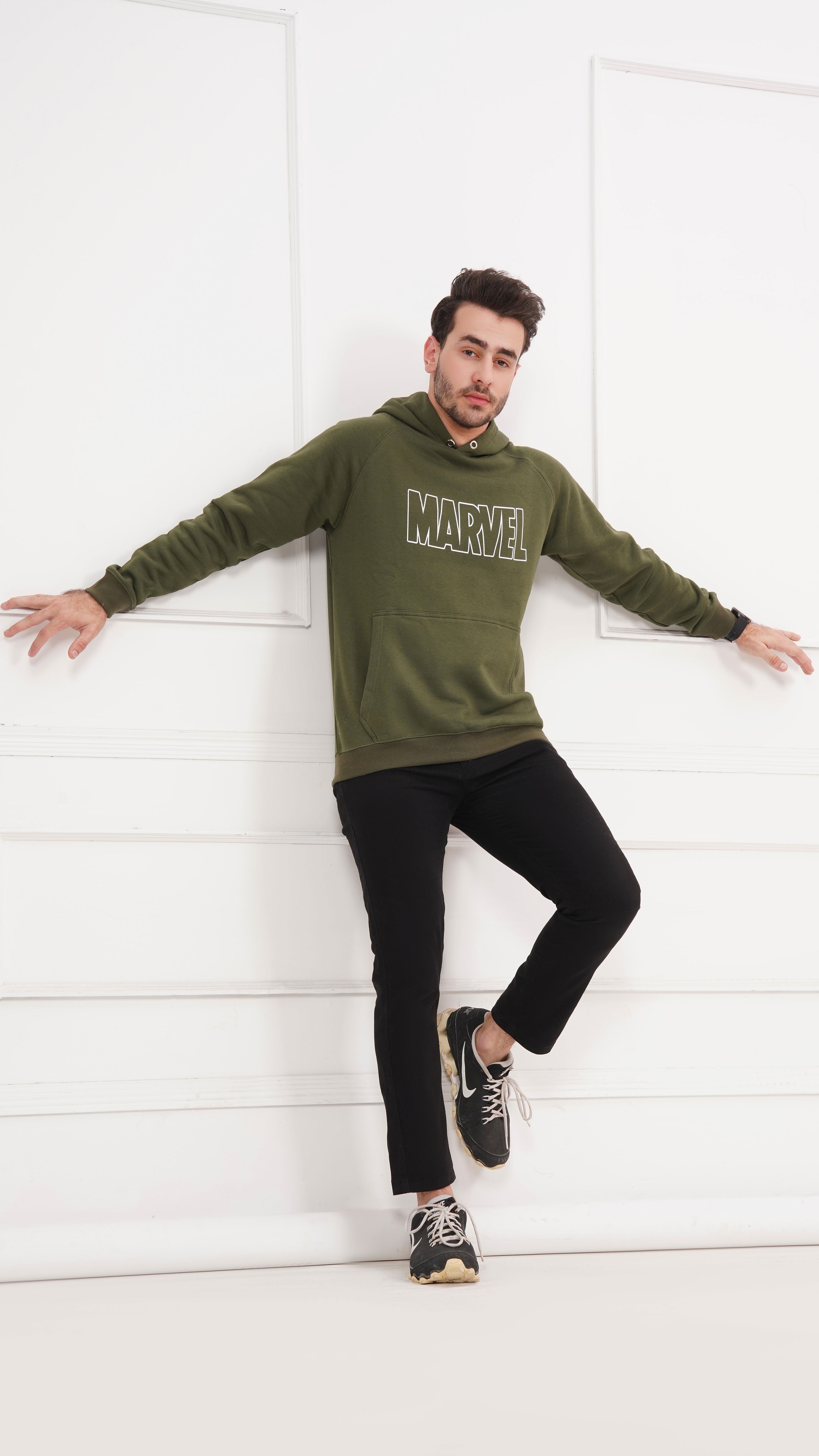 FOREST GREEN MARVEL HOODIE