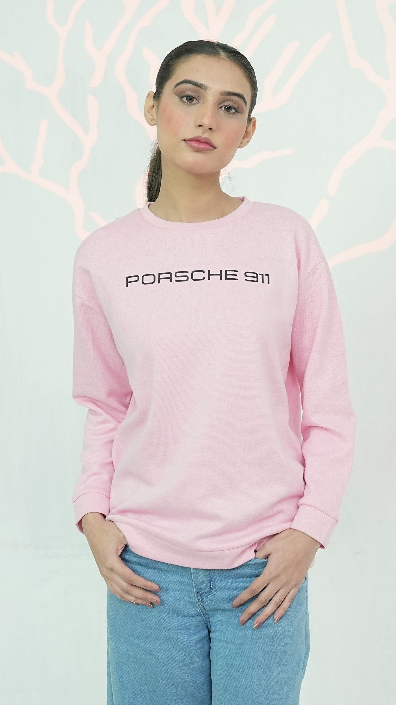 Women’s Pink Porsche 911 Sweatshirt